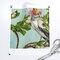 Vintage Birds Falcon Hawk Watercolor Chinoiserie Antiqued Of Prey Blue Green Botanical Custom Removable Wallpaper by Spoonflower Peel & Stick Wallpaper 2FT Wide